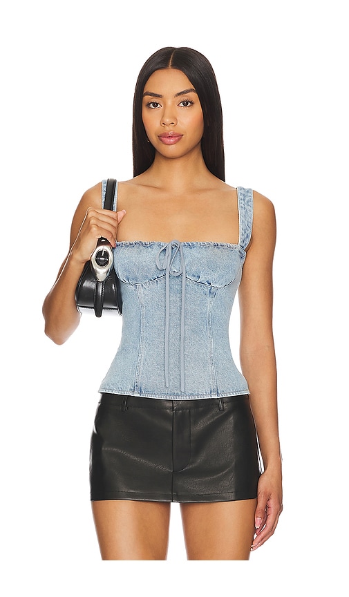 LIONESS Daydream Corset in Denim-Light. -  XXS also in L, M, S, XL