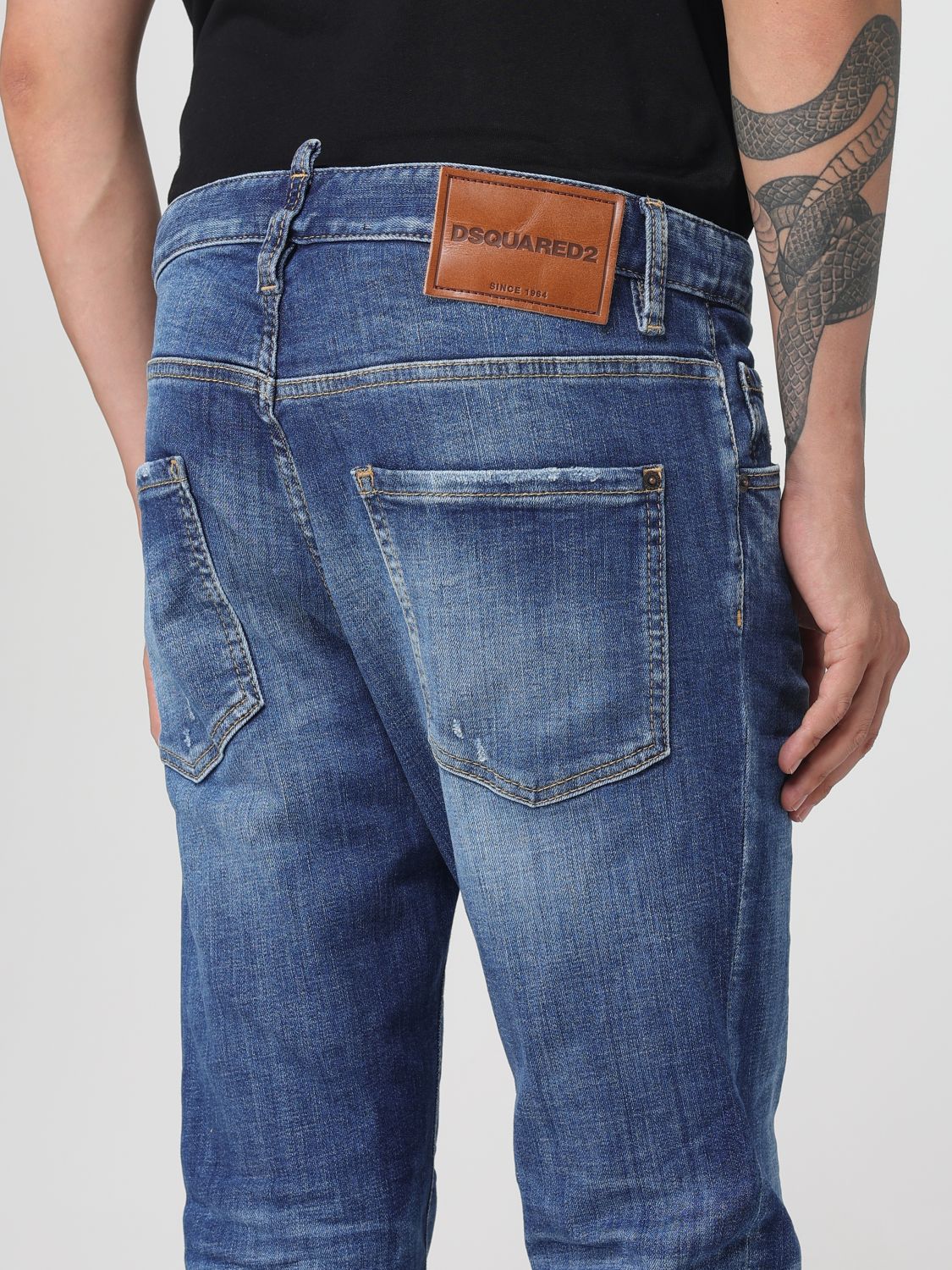 DSQUARED2 logo-tag jeans - Blue