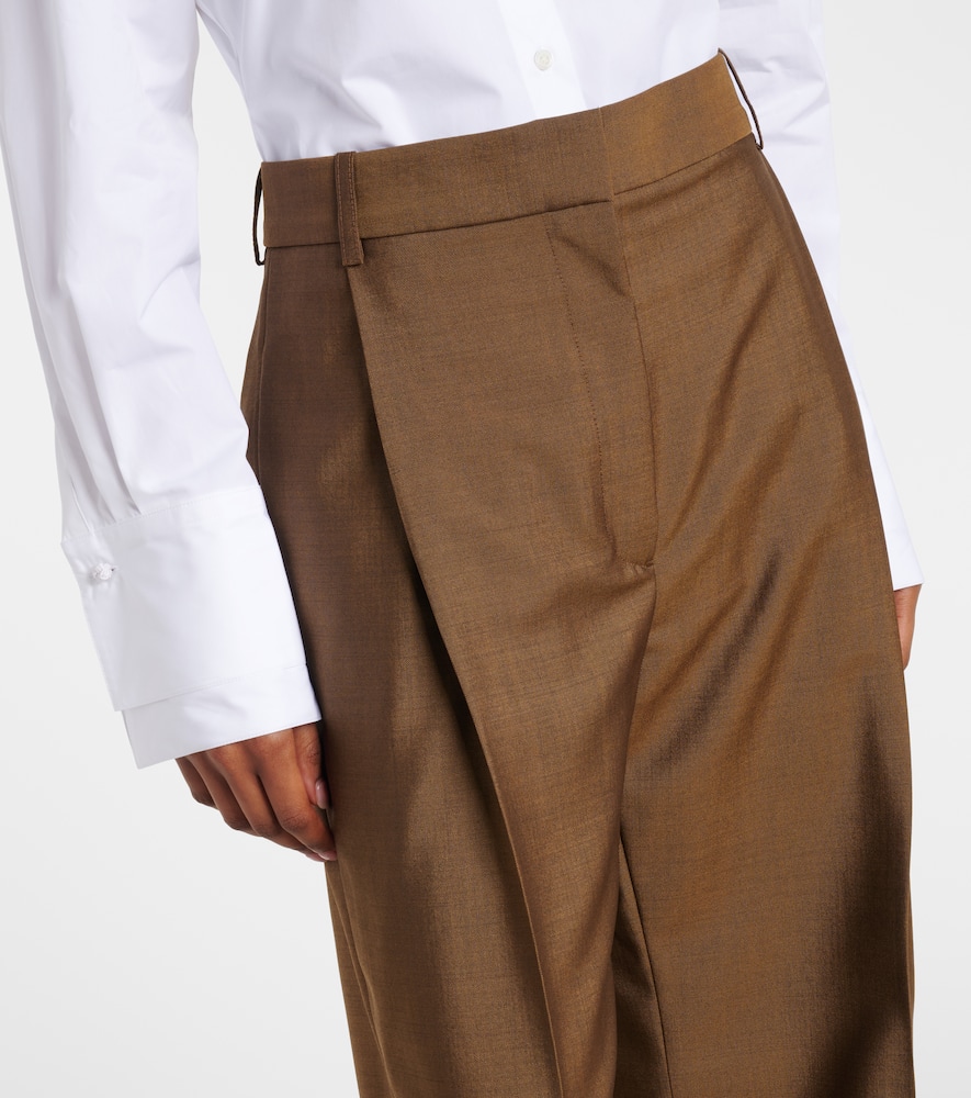 Róhe High-rise wool and mohair wide-leg pants