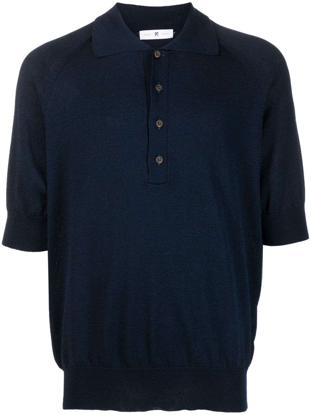 Button-up polo shirt - Blue
