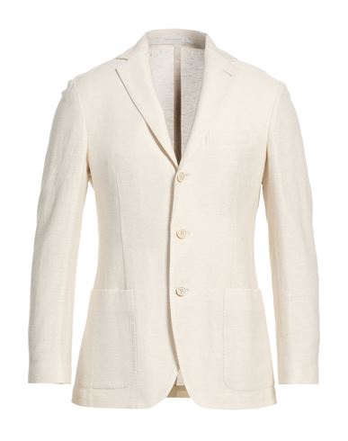 Man Blazer Ivory Size 44 Cotton, Linen