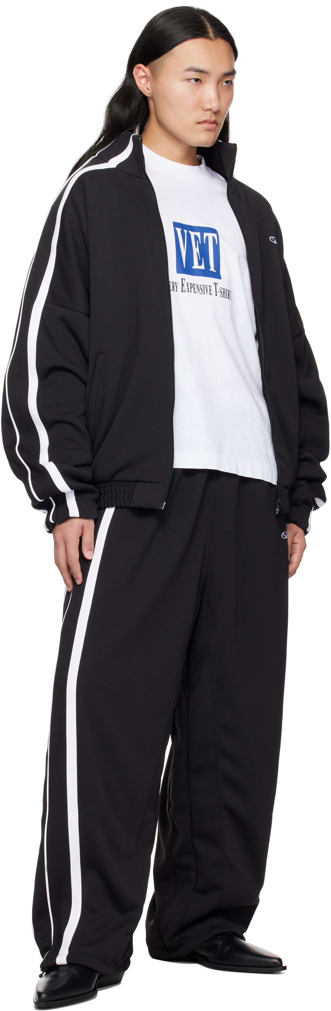 VETEMENTS Black Oval Logo Gym Sweatpants
