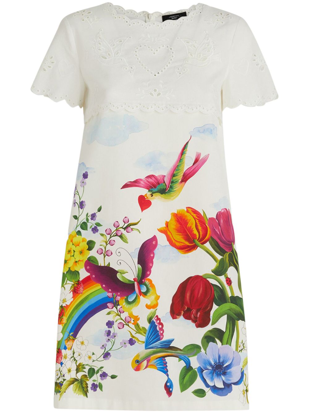 Floral-print dress - White