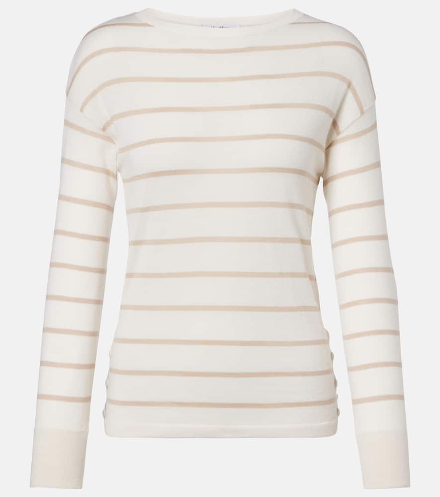 Striped cashmere and silk sweater