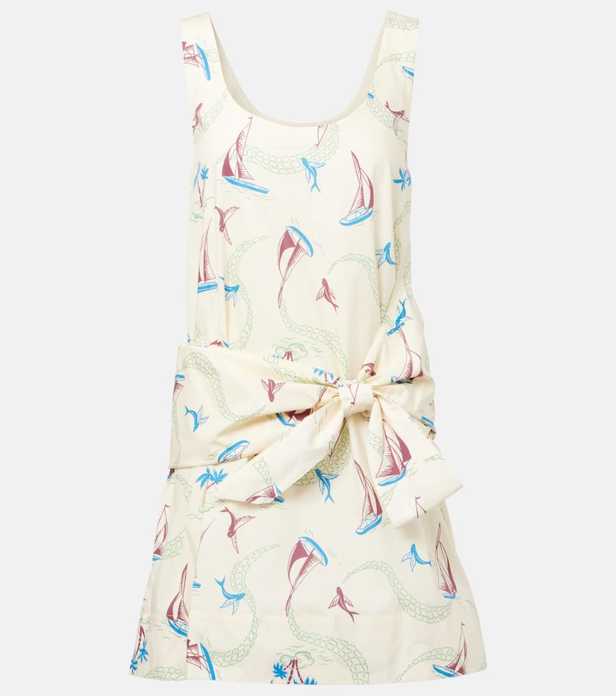 Printed cotton minidress