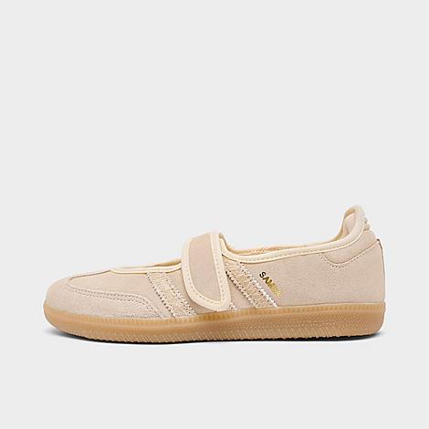 Women's Originals Samba Jane Suede Casual Shoes in Sand Strata/Sand Strata/Gold Metallic