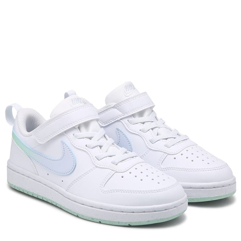 Kids' Court Borough Recraft Low Top Sneaker Little Kid Shoes (White/Mint/Blue)