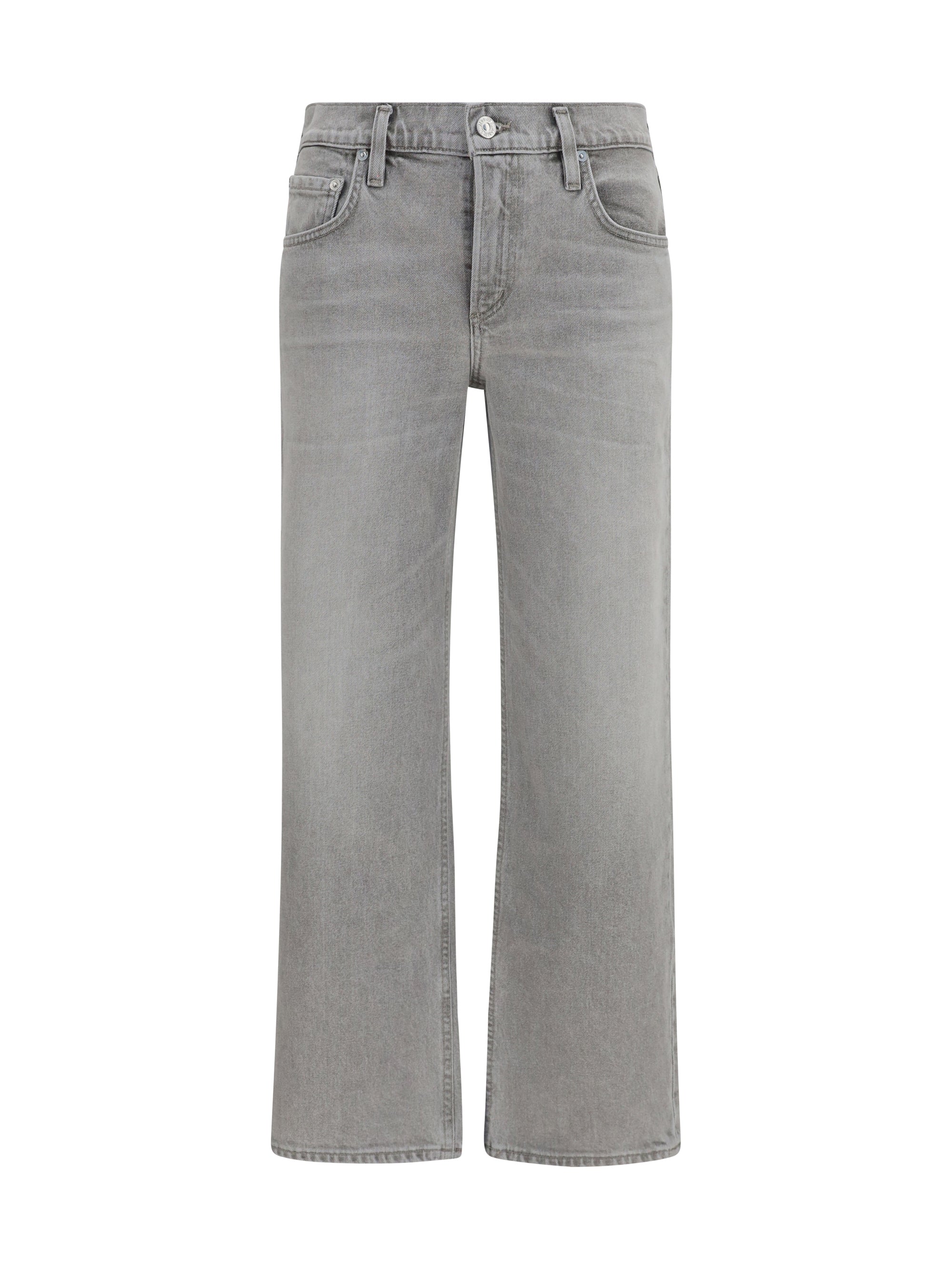Straight-Leg Jeans — Gray