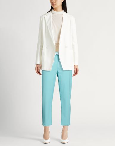 Woman Pants Turquoise Size 4 Polyester, Viscose, Elastane