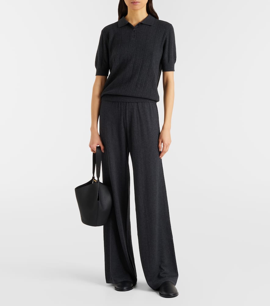 Aina cotton and cashmere jersey straight pants