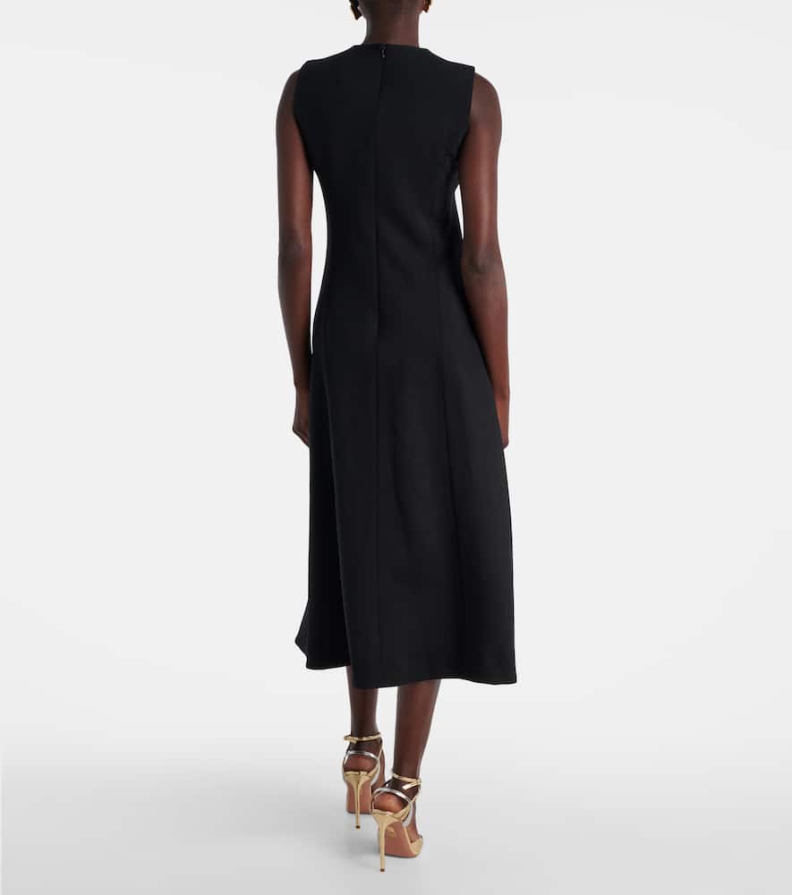 Embellished wool-blend cocktail dress