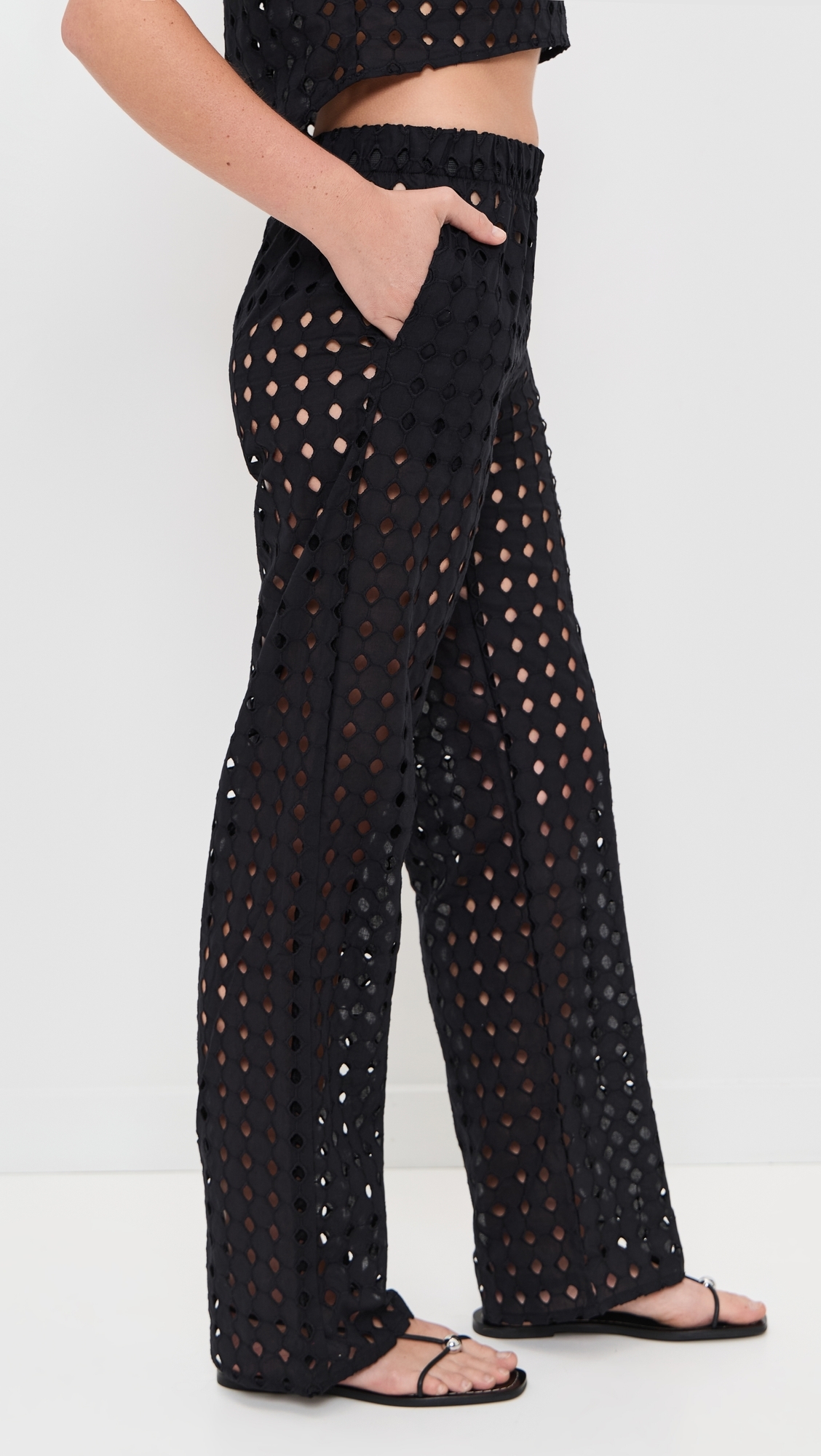 Eyelet Odette Pants Black