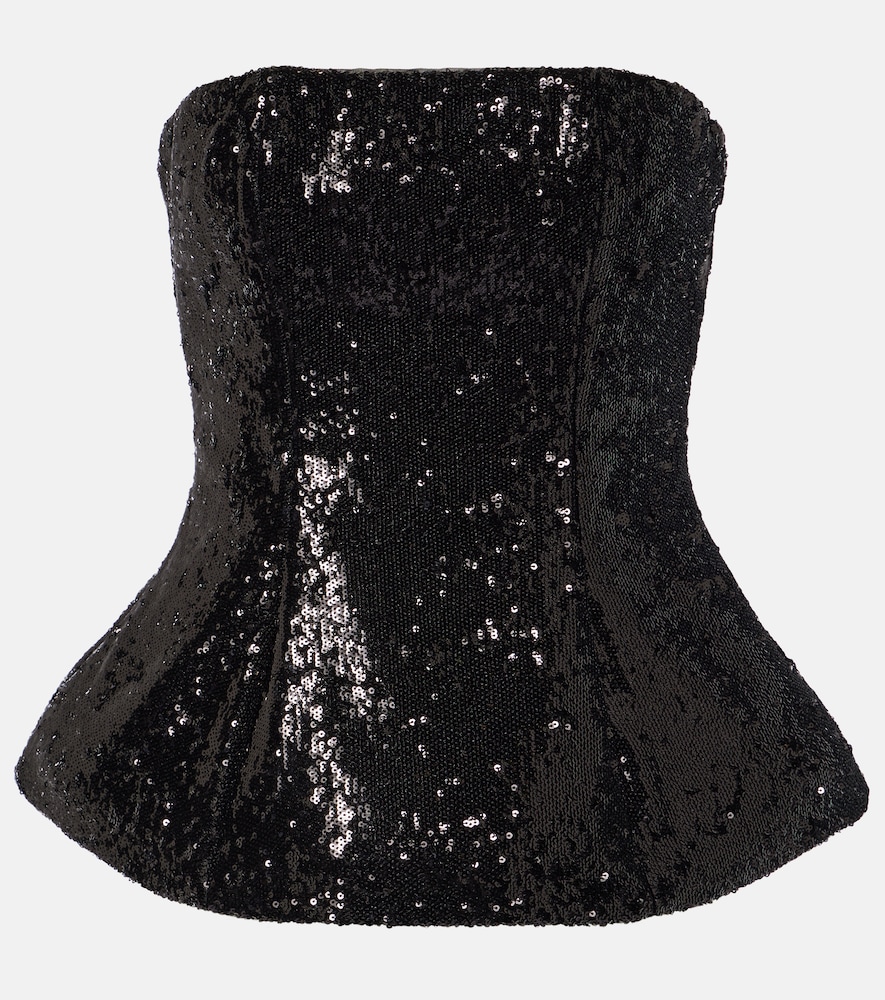 Sequined bustier top