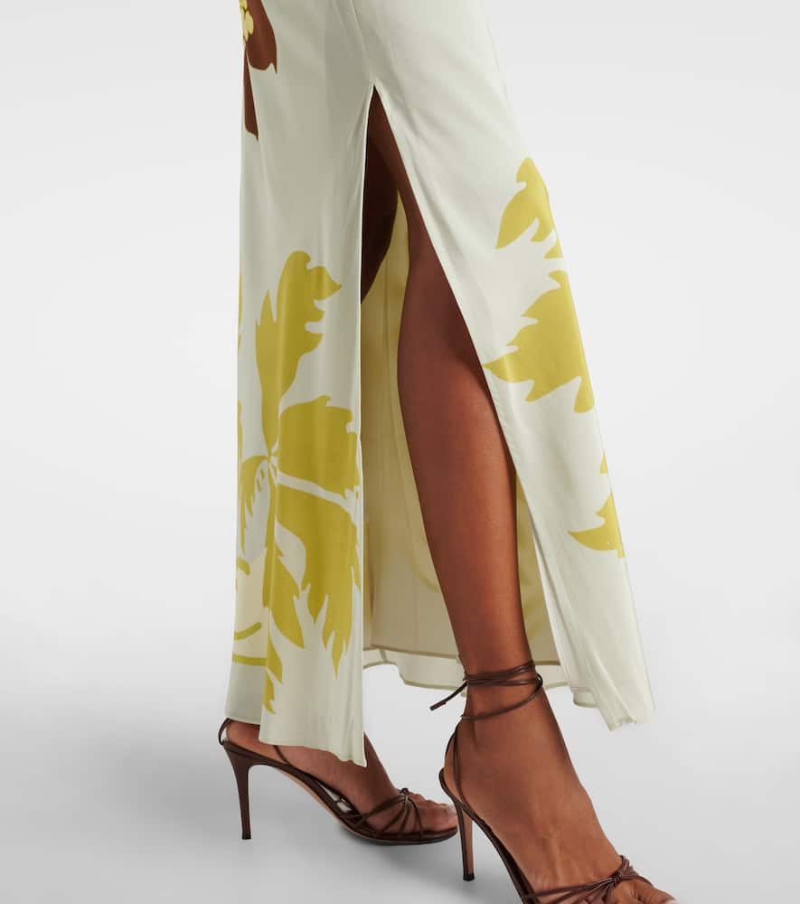 Amaia floral silk crêpe slip dress