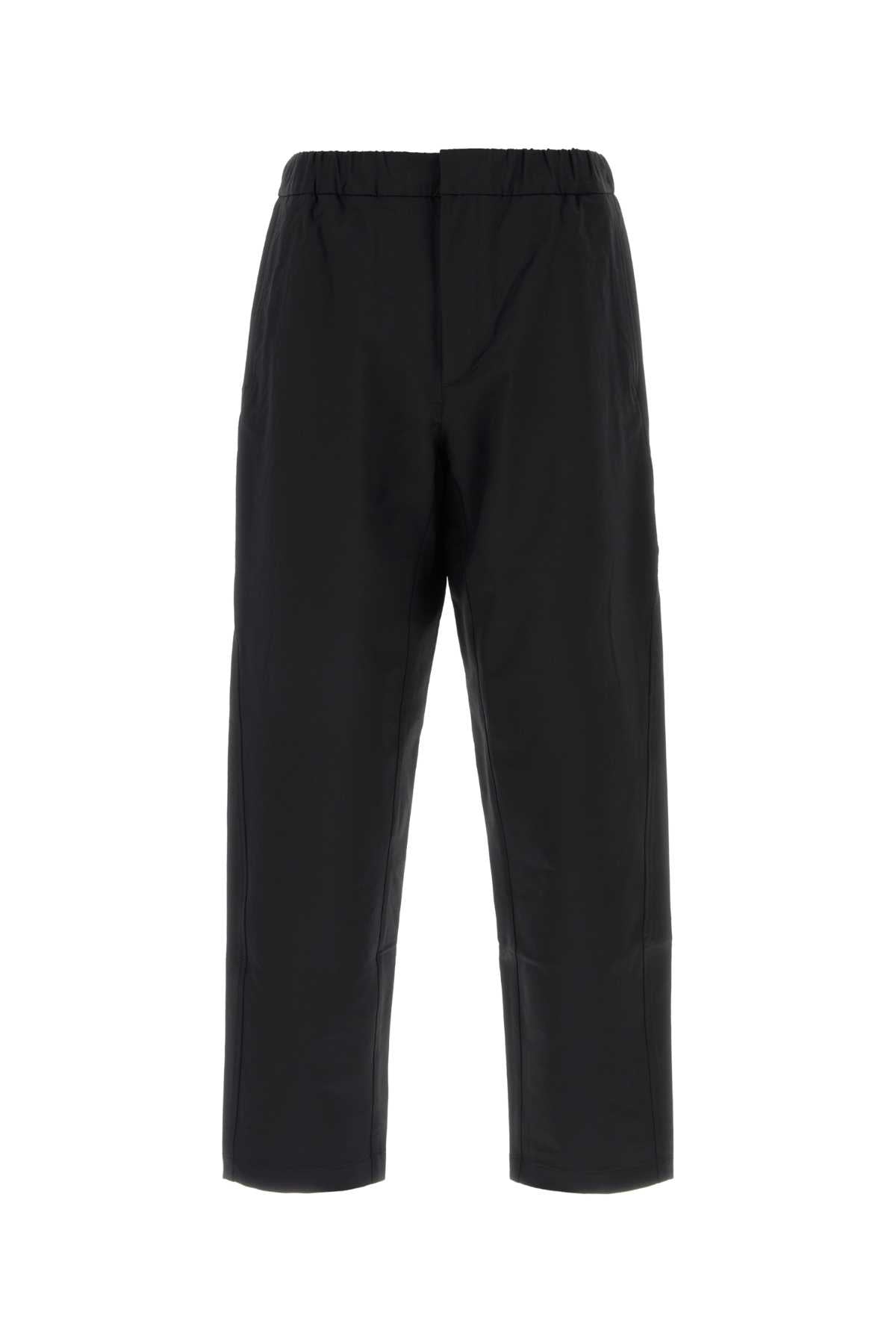 Nylon Blend Trousers — Black