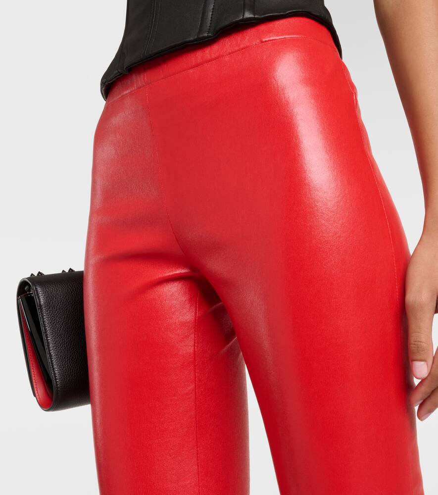 Leather cropped pants