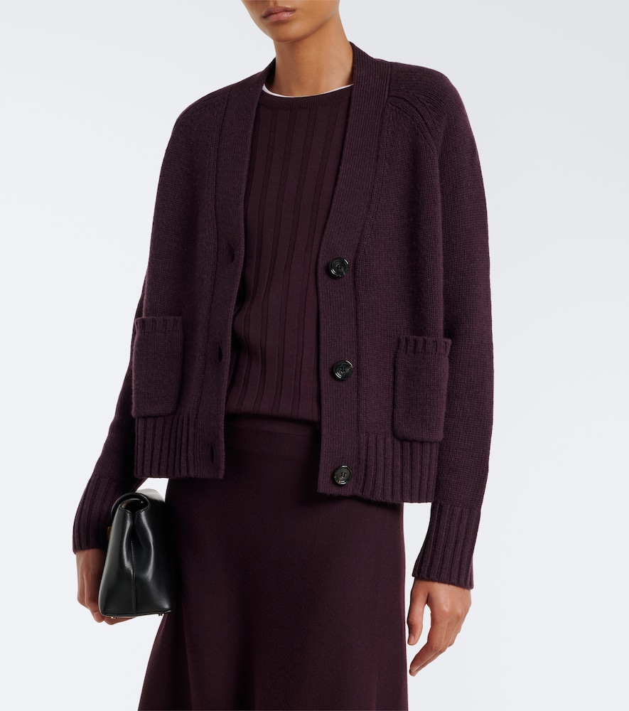 Virgin wool and cashmere cardigan