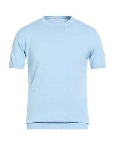 Man Sweater Sky blue Size S Cotton