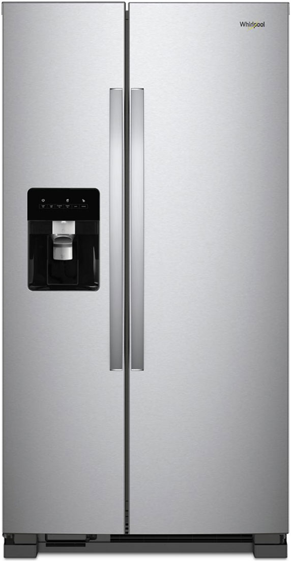 21 Cu. Ft. Side-By-Side Refrigerator 33-Inch Wide in Monochromatic Stainless Steel