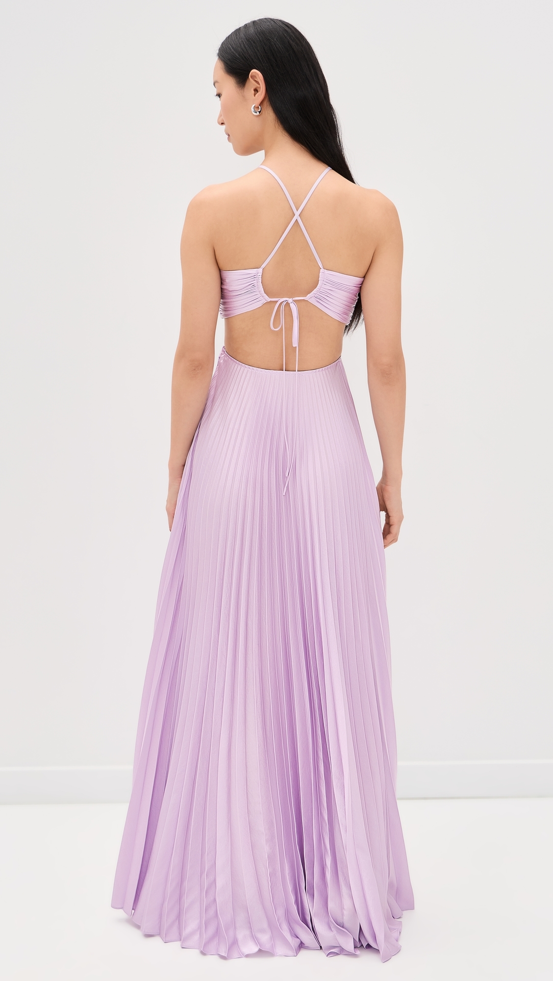 A. L.C. Moira Pleated Maxi Dress Lilac
