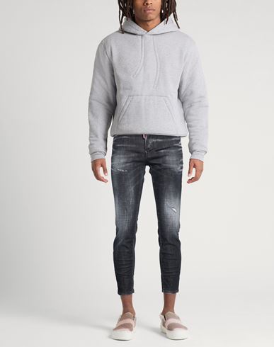 Man Jeans Black Size 28 Cotton, Elastane