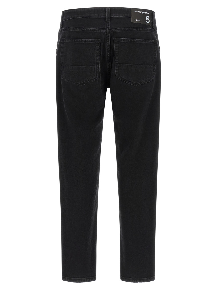 Black Straight Mid Rise Jeans