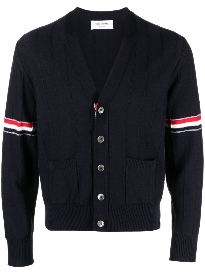 Navy Virgin Wool Cardigan