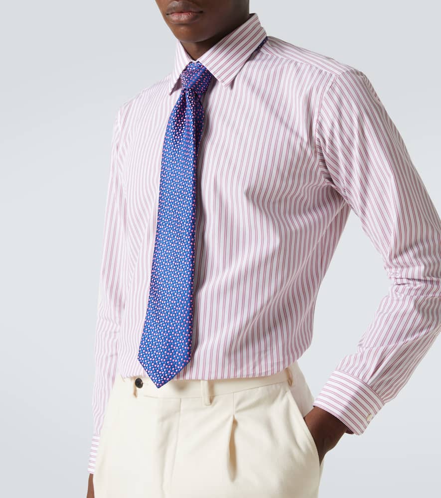 Striped cotton poplin shirt