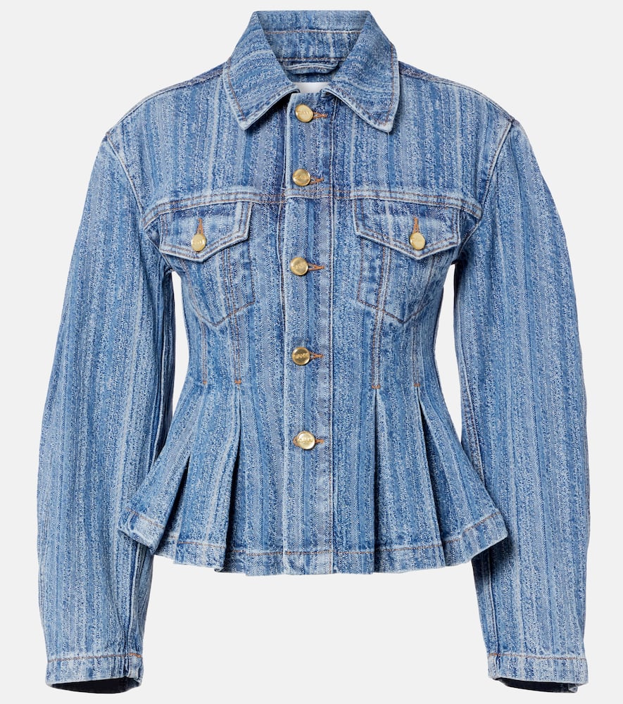 Peplum denim jacket