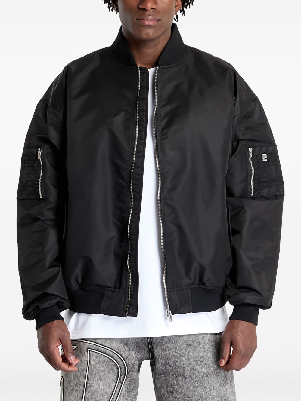 Zip-up bomber jacket - Black