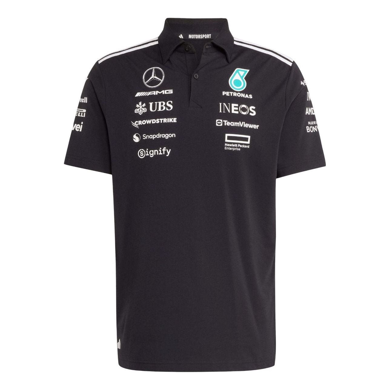 Mercedes AMG Petronas Formula One Team Polo Shirt 'Black'