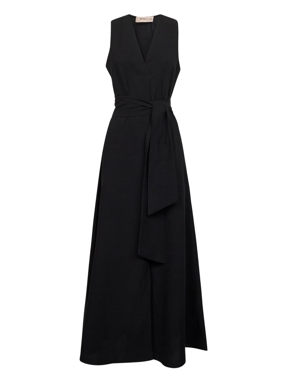 Poplin midi dress - Brown