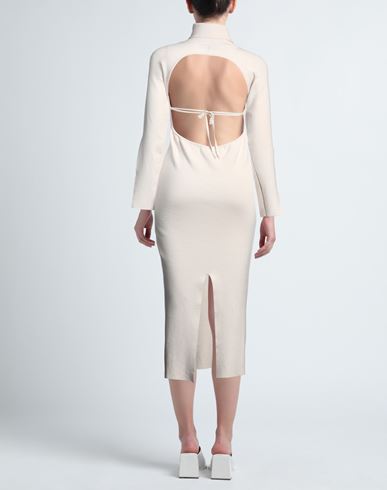 Akep Woman Midi dress Ivory Size 6 Viscose, Polyester, Polyamide