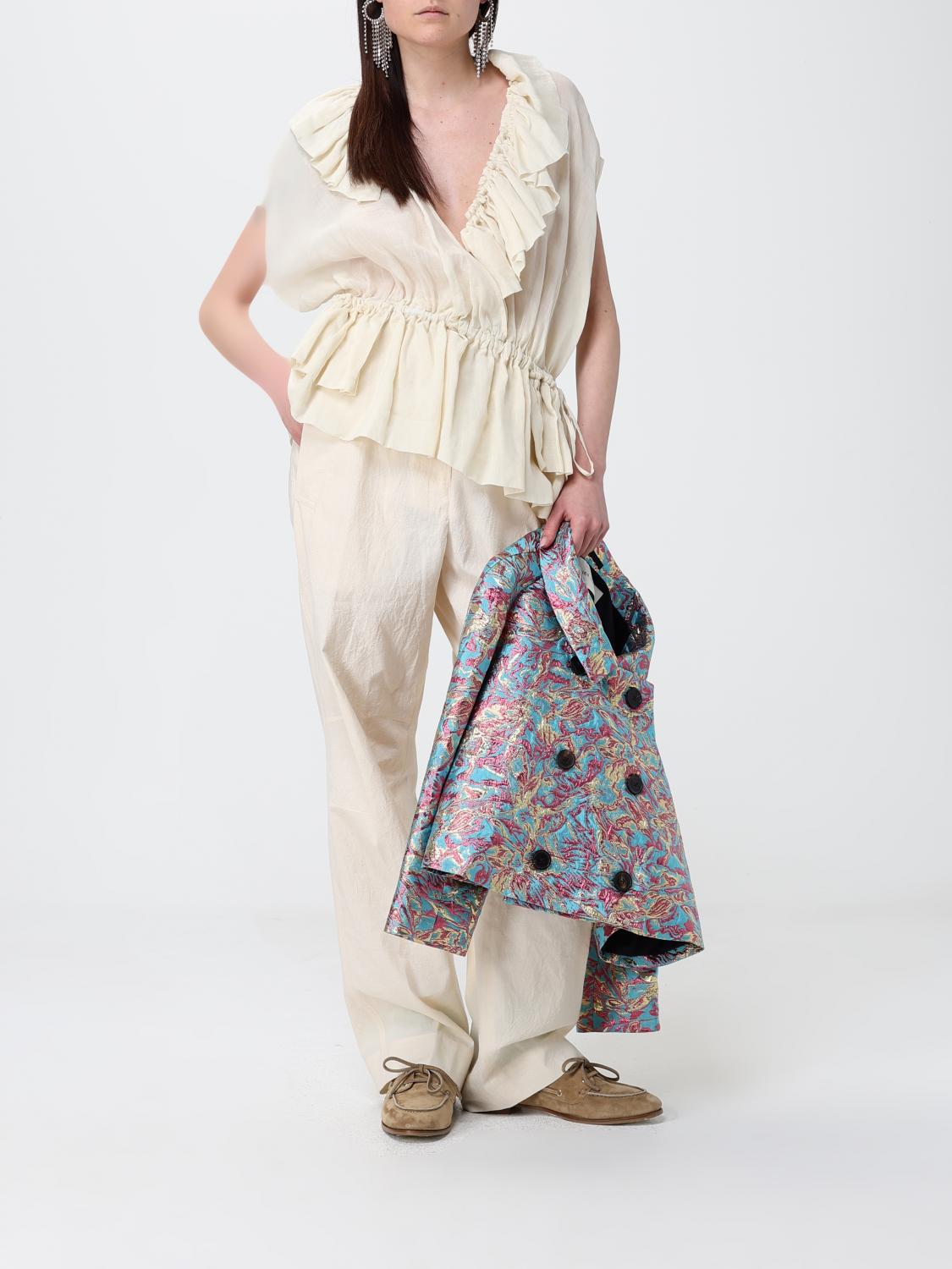Pants Woman color Ecru