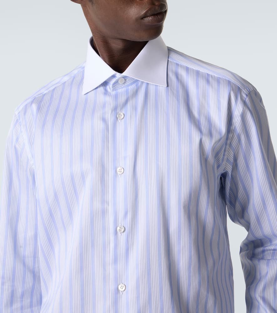 Striped cotton poplin shirt