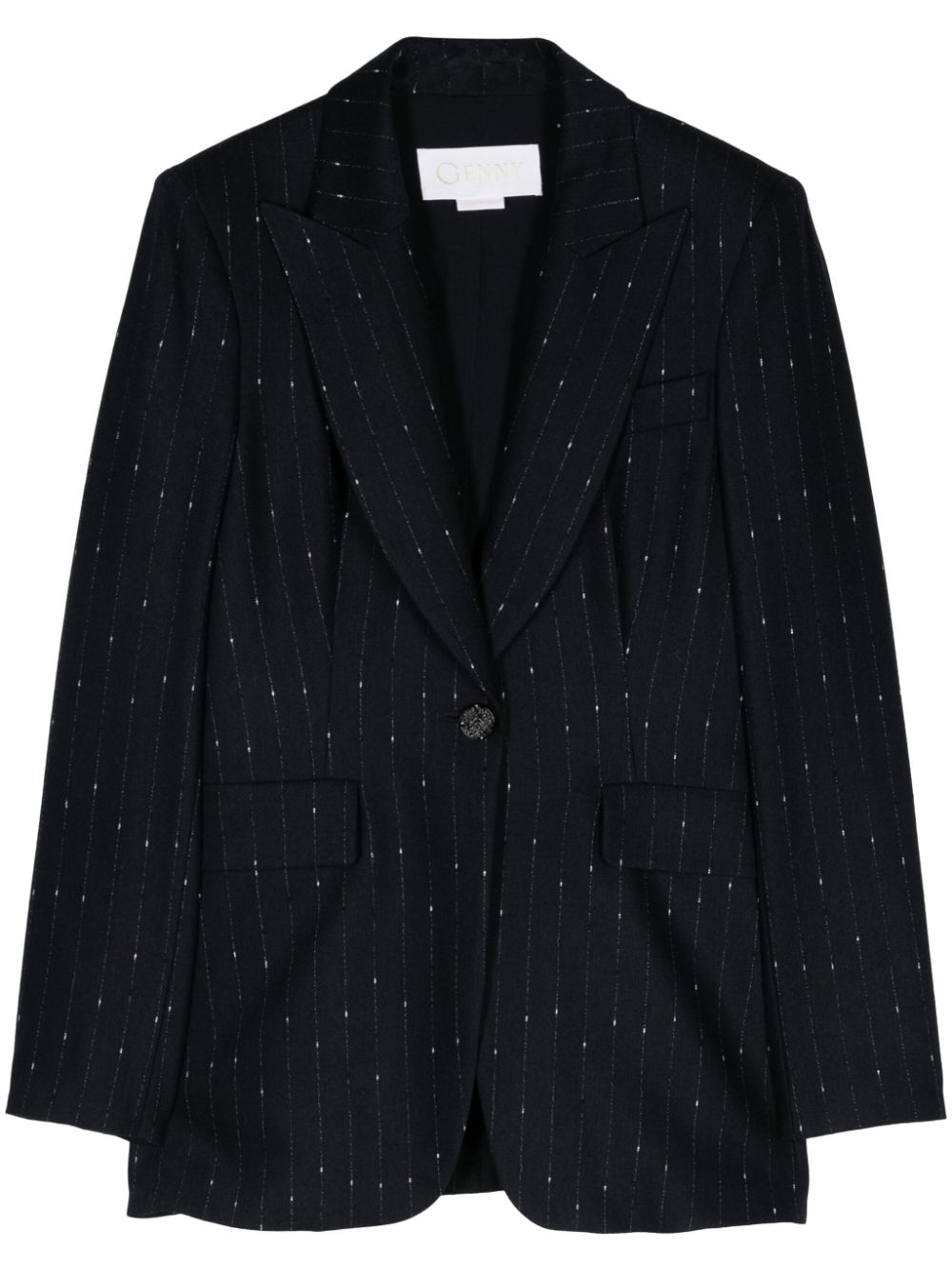 Pinstriped blazer - Blue
