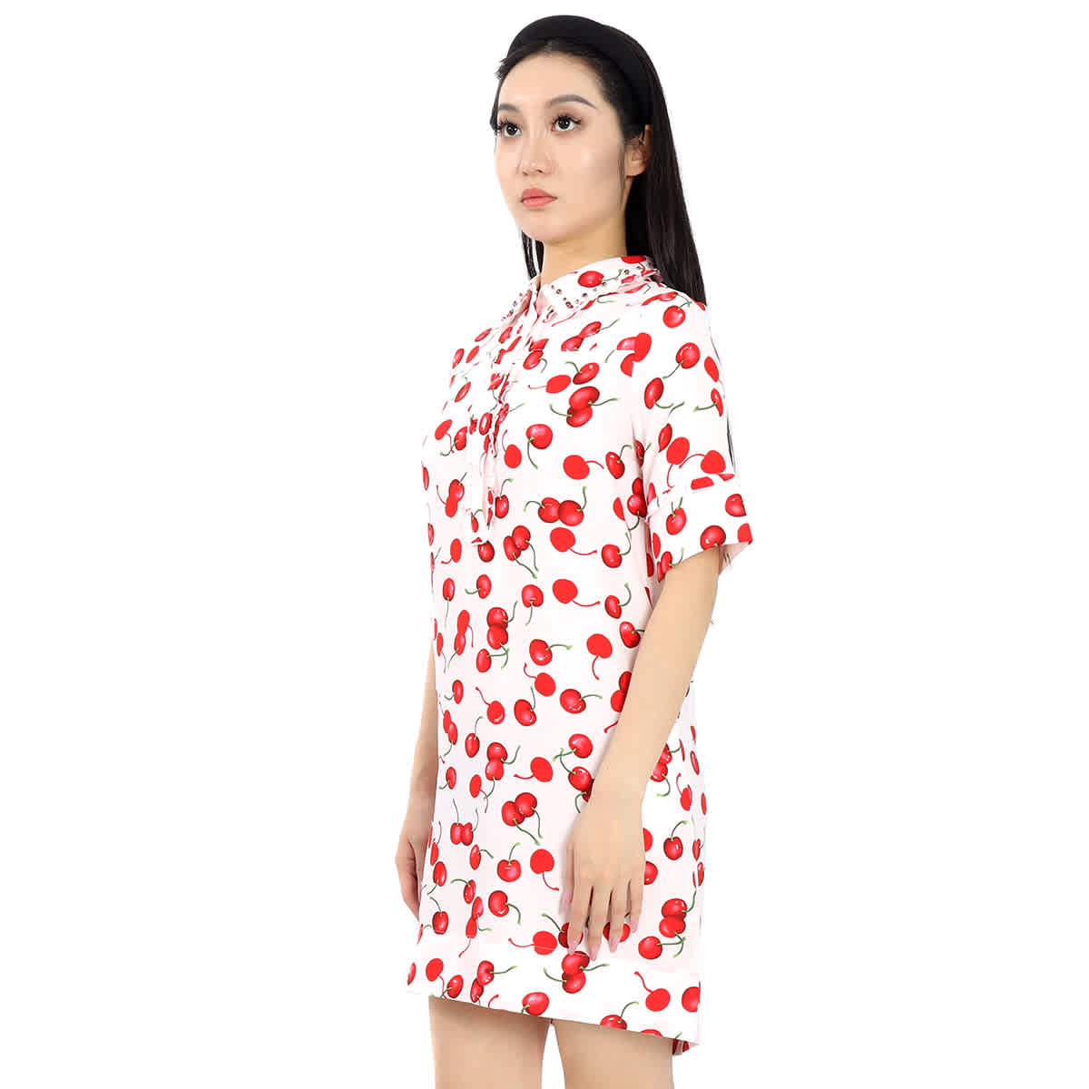 Cherry Print Short Sleeve Dress