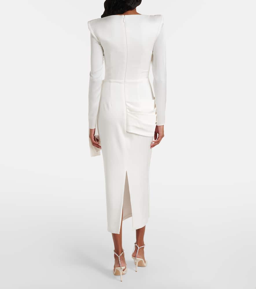 Alex Perry Bridal draped crepe satin bustier gown