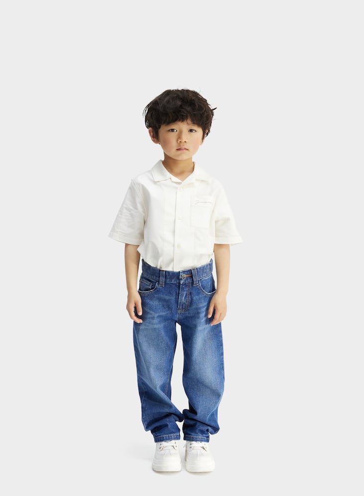 Jacquemus Enfant Le de Nîmes faded jeans