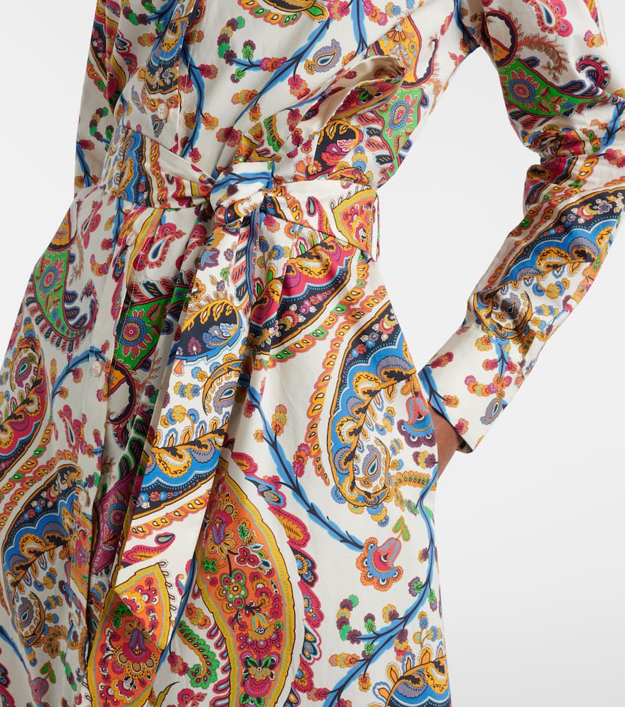 Paisley cotton wrap dress