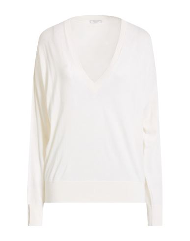 Woman Sweater Ivory Size 10 Cashmere, Silk