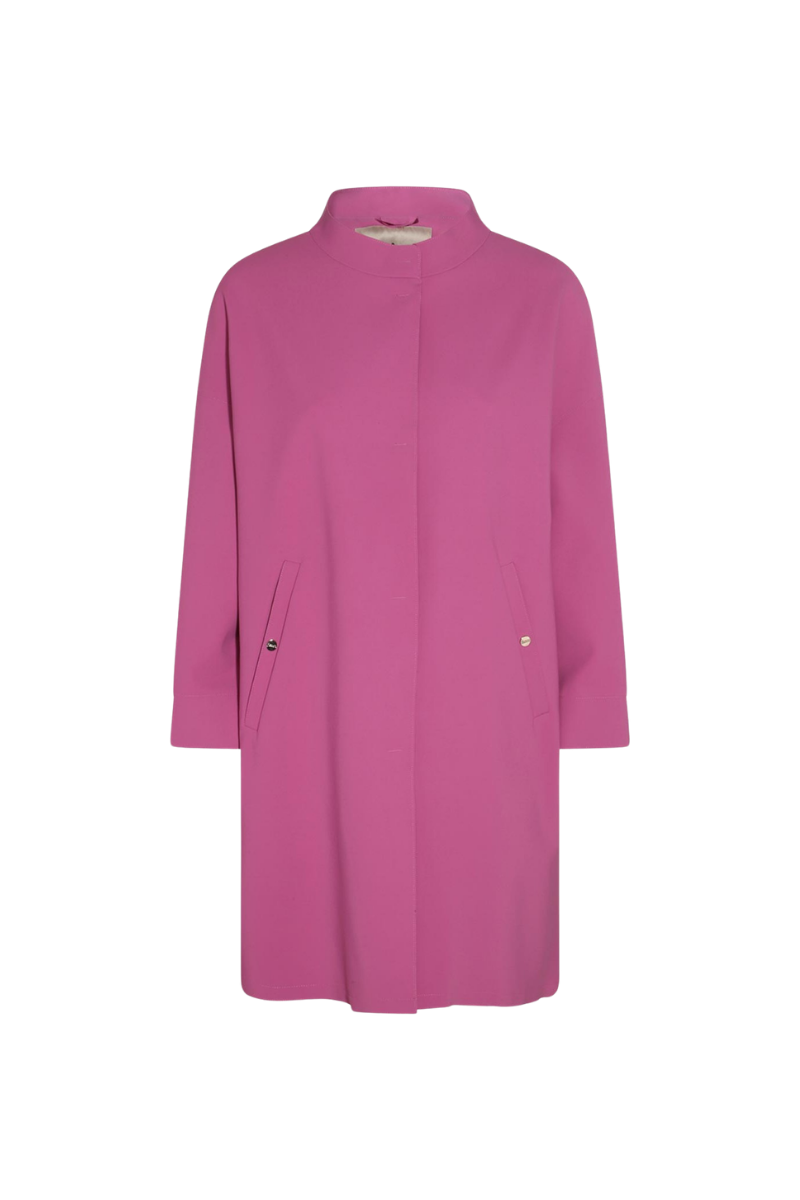 Wool-Blend Coat — Purple