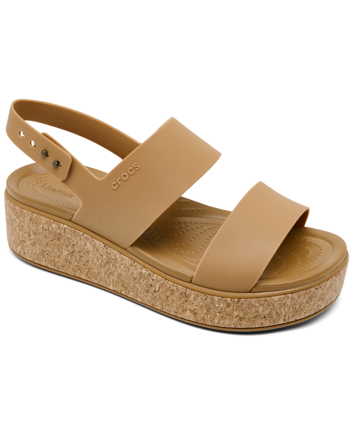 Women's Brooklyn Cork Low Wedge Sandals from Finish Line - Umber