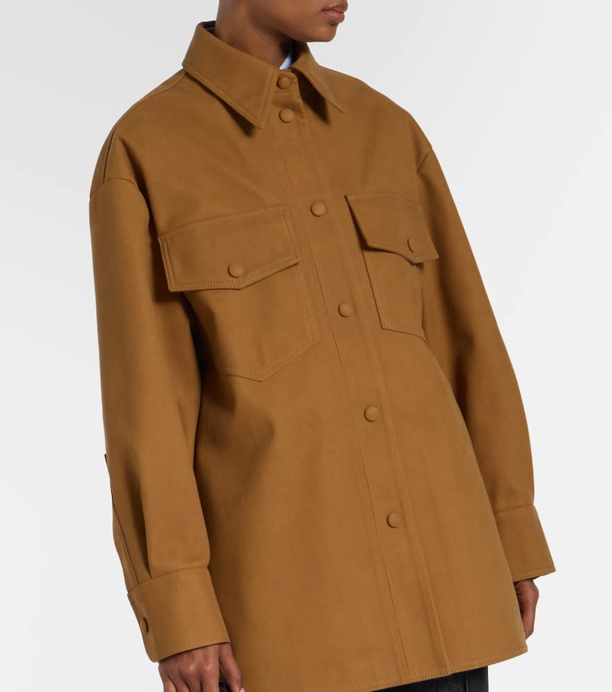 Faux suede overshirt