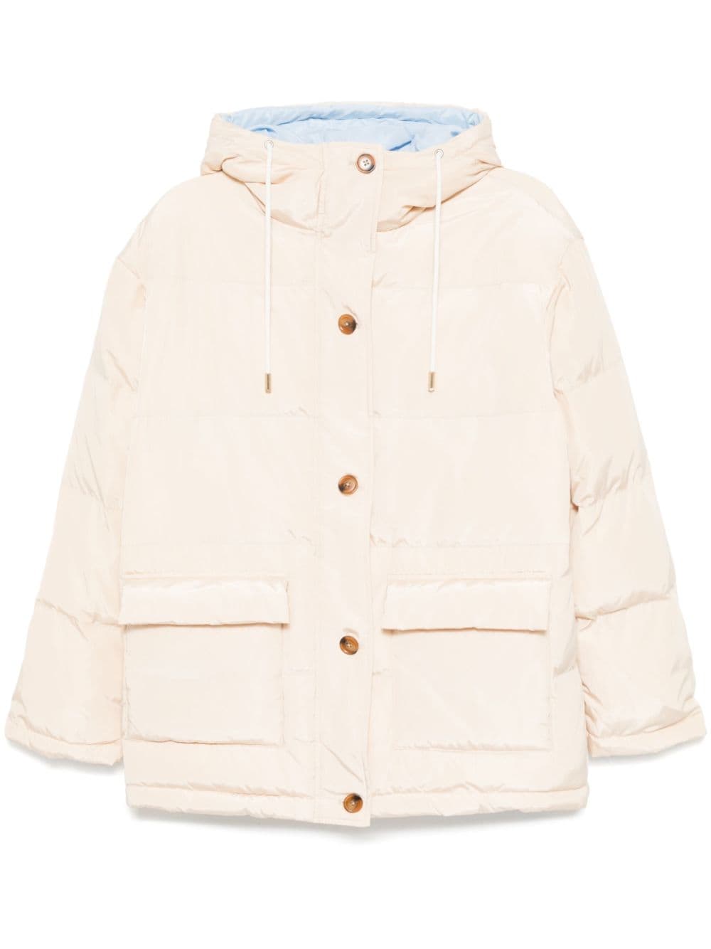 Hooded down jacket - Neutrals