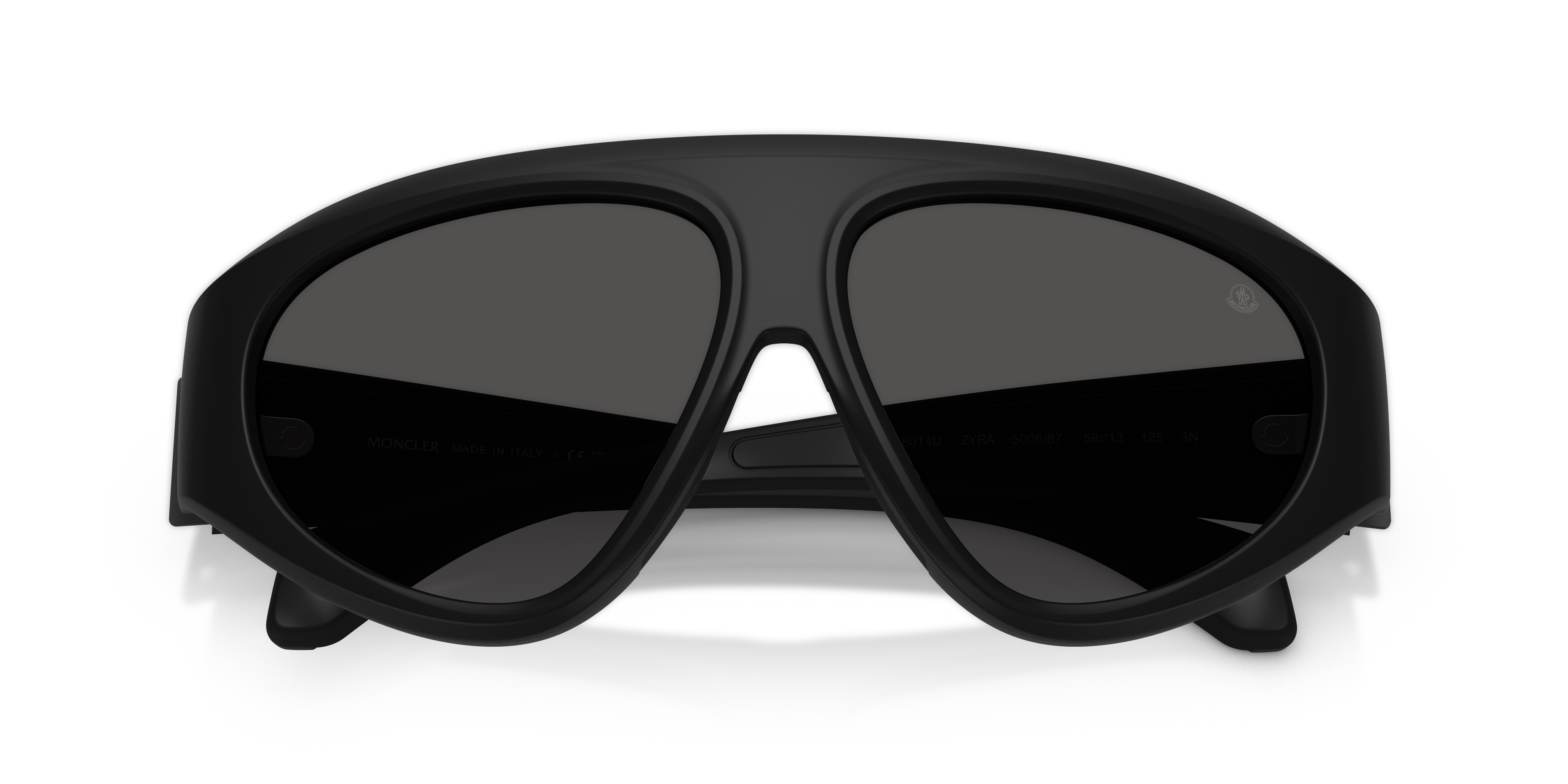 Moncler Unisex Moncler ME8014U ZYRA 500687 Gafas de sol Inyectado Negro Gris Piloto Norma