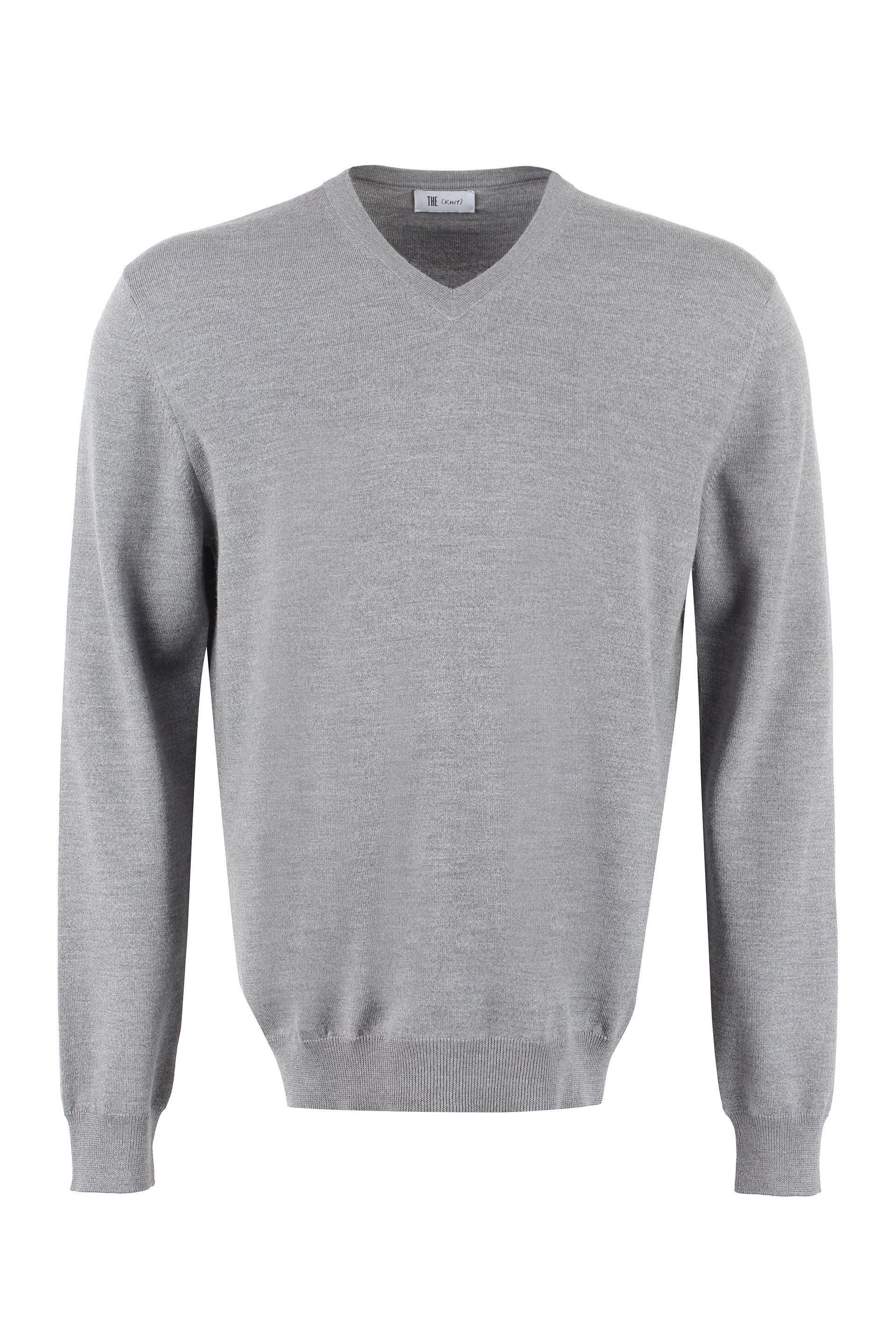 The (alphabet) Extra-Fine Wool Ribbed Knit Pullover