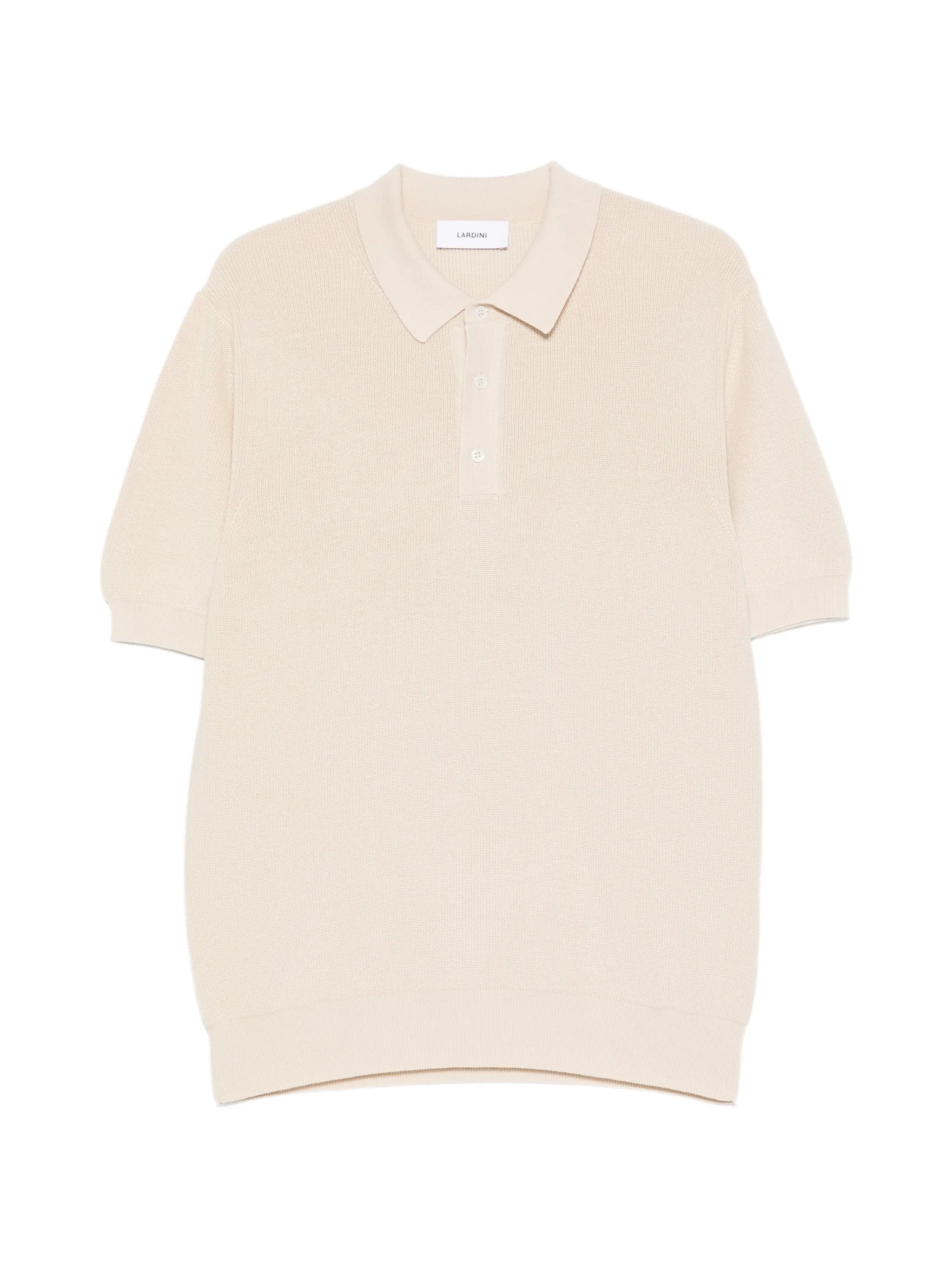Knit Polo Shirt with Short Sleeves