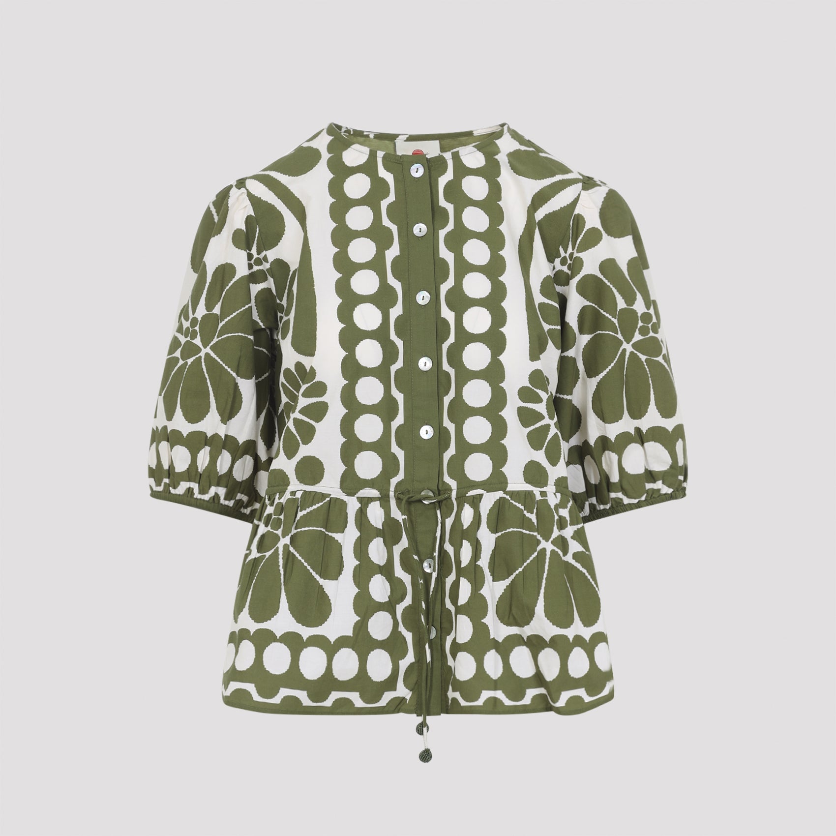Palermo Drawstring Organic Cotton Blouse