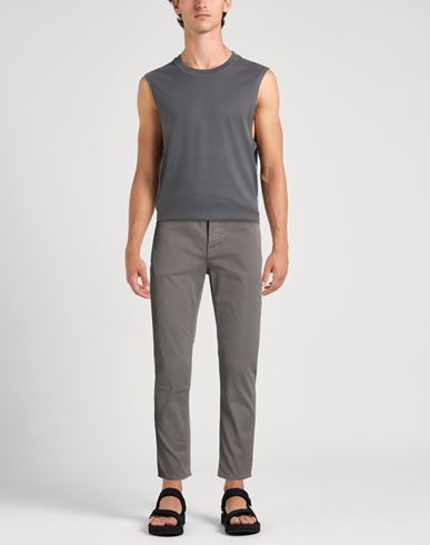 Man Pants Grey Size 33 Cotton, Elastane